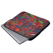 Rode cirkels laptop sleeve (Voorkant onderkant)