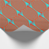 Rode cirkels met Aqua >Occasions Wrapping Paper Cadeaupapier (Hoek)