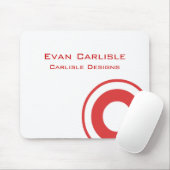 Rode cirkels Mousepad | TBM Muismat (Met muis)