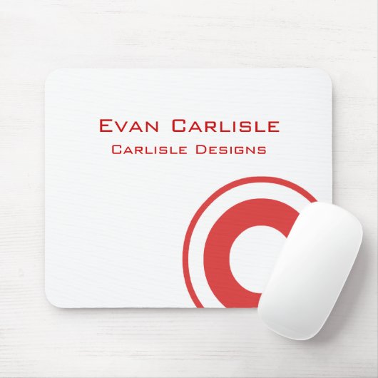 Rode cirkels Mousepad | TBM Muismat (Met muis)