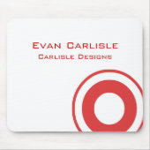 Rode cirkels Mousepad | TBM Muismat (Voorkant)