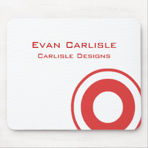 Rode cirkels Mousepad   TBM Muismat