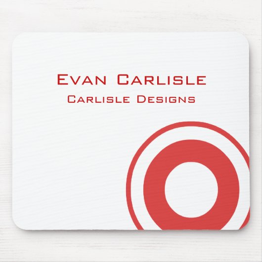 Rode cirkels Mousepad | TBM Muismat (Voorkant)