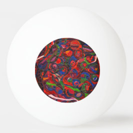 Rode cirkels pingpongbal