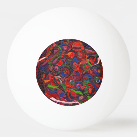 Rode cirkels pingpongbal (Voorkant)