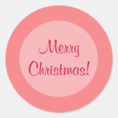 Rode cirkels ronde sticker (Voorkant)