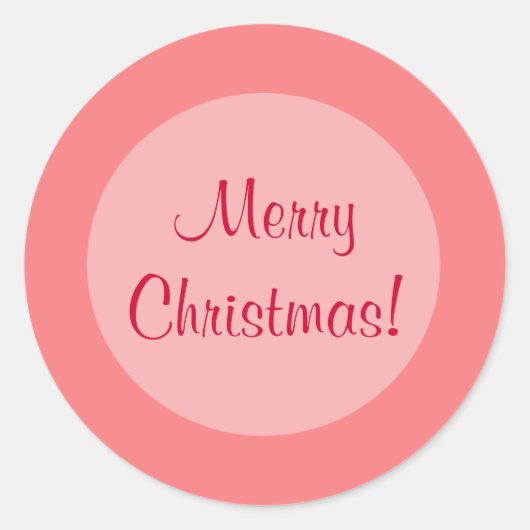 Rode cirkels ronde sticker (Voorkant)