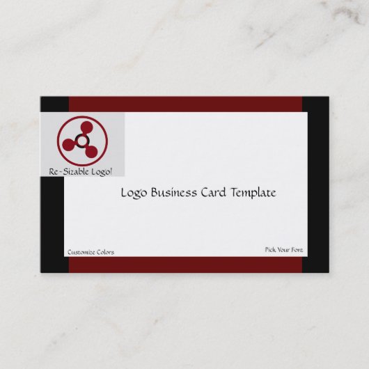 Rode cirkels snijkoppen Logo Visitekaartje (Voorkant)