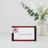 Rode cirkels snijkoppen Logo Visitekaartje (Staand voorkant)