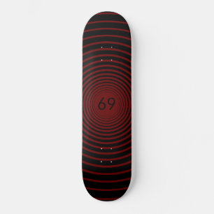 Rode cirkels - Voeg uw kleuren/letters/getal toe Persoonlijk Skateboard