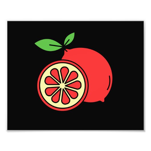 rode citroen foto afdruk (Voorkant)