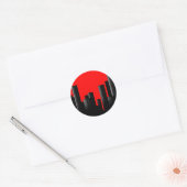 rode citystand ronde sticker (Envelop)