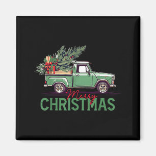 Rode Cklep Truck Kerstboom Vintage Kerstmis Me Magneet