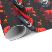 rode clown cadeaupapier (Rol Hoek)