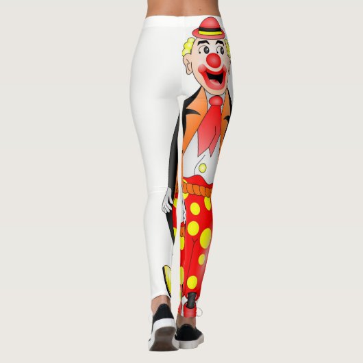 rode clown witte legging lange tiener (Achterkant)