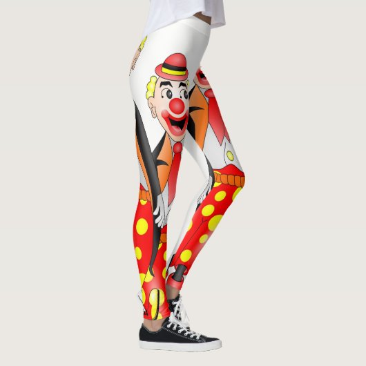 rode clown witte leggings lange tiener (Rechts)