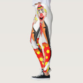 rode clown witte leggings lange tiener (Links)