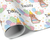 Rode Cockapo Cavapoo Hond Verjaardag Cadeaupapier (Rol Hoek)