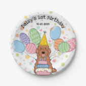 Rode Cockapo Cavapoo Hond Verjaardag Papieren Bordje (Voorkant)