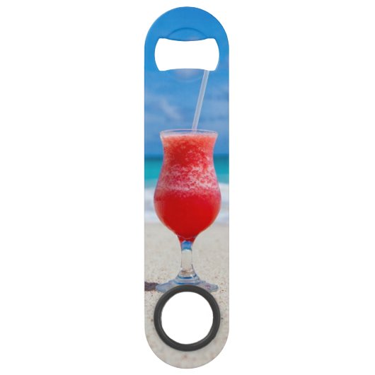 Rode cocktail bij het Zee Foto Speed Flessenopener (Voorkant)