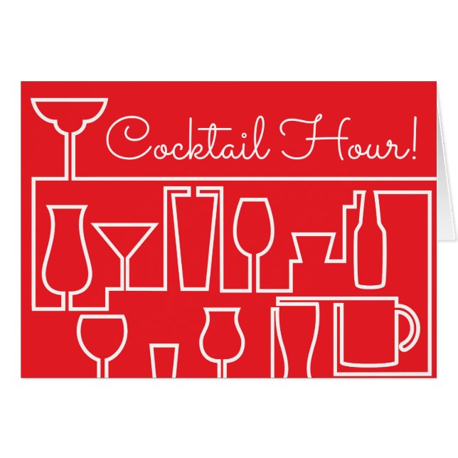 Rode cocktailparty (Voorkant Horizontaal)