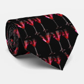 Rode cocktails in martinglas met kersen grappig stropdas (Opgerold)