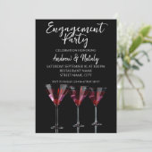 Rode cocktails in martini glas met kers kaart (Staand voorkant)