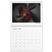Rode Collectie Abstracte fractals 2026 Kalender (Jan 2017)