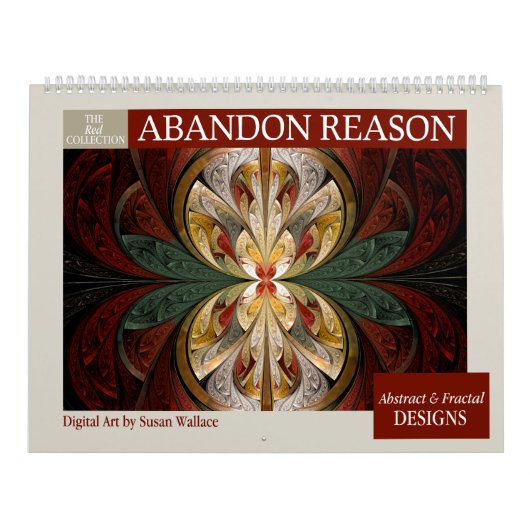 Rode Collectie Abstracte fractals 2026 Kalender (Hoes)