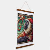 RODE COLOBUS APENTAPIJT HANGEND WANDKLEED (Gebogen)