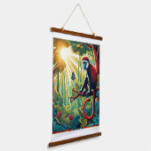 RODE COLOBUS APENTAPIJT HANGEND WANDKLEED (Gebogen)