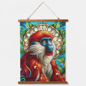 RODE COLOBUS APENWANDTAPIJT HANGEND WANDKLEED (Voorkant)