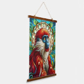 RODE COLOBUS APENWANDTAPIJT HANGEND WANDKLEED (Gebogen)