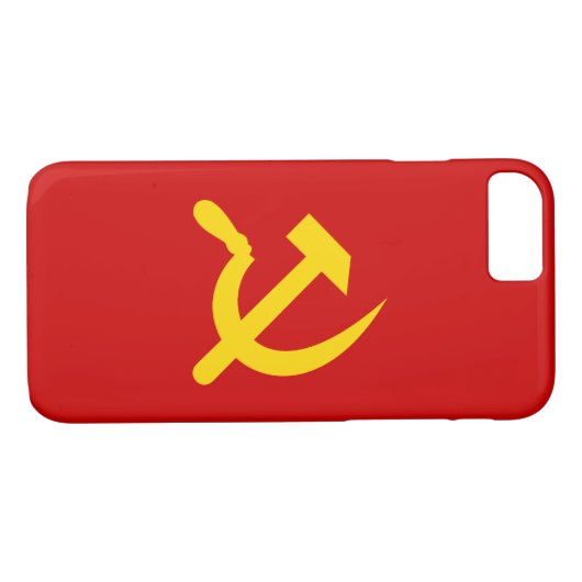 Rode communistische hamer en sikkel Case-Mate iPhone case (Achterkant (Horizontaal))