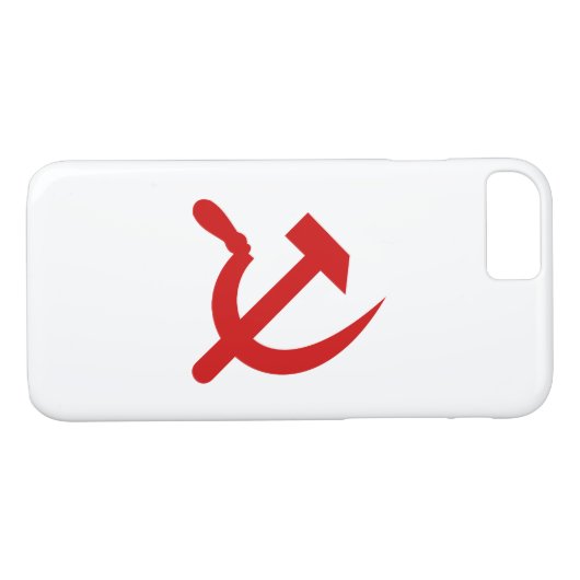 Rode communistische hamer en sikkelsymbool Case-Mate iPhone case (Achterkant (Horizontaal))