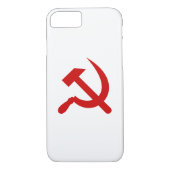 Rode communistische hamer en sikkelsymbool Case-Mate iPhone case (Achterkant)