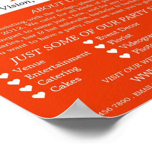 Rode concertmenigte, feest evenementen planner rec poster (Hoek)