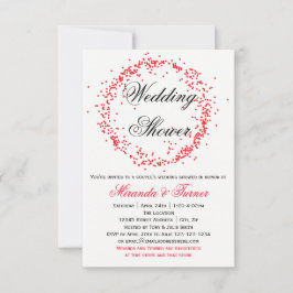 Rode Confetti-3X5Couple's Uitnodiging voor huwelij