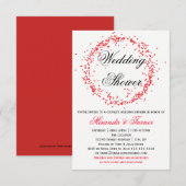 Rode Confetti-3X5Couple's Uitnodiging voor huwelij (Voorkant / Achterkant)