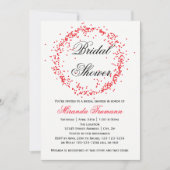 Rode Confetti - Bridal Shower Invitation Kaart (Voorkant)