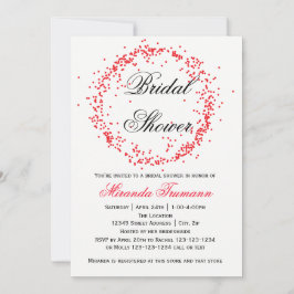 Rode Confetti - Bridal Shower Invitation Kaart