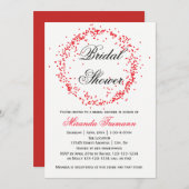 Rode Confetti - Bridal Shower Invitation Kaart (Voorkant / Achterkant)