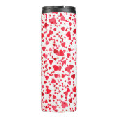 Rode Confetti harten gepersonaliseerd Thermosbeker (Achterkant)