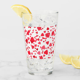 Rode Confetti harten Glas