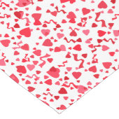 Rode Confetti harten patroon Lange Tafelloper (Hoek)