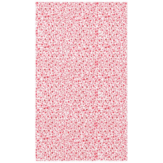 Rode Confetti harten patroon Tafelkleed (Voorkant)