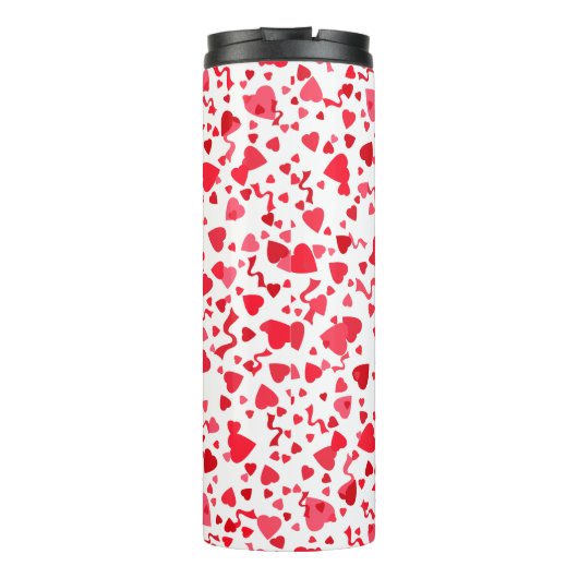 Rode Confetti harten Thermosbeker (Achterkant)