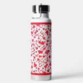 Rode Confetti harten Waterfles (Rechts)