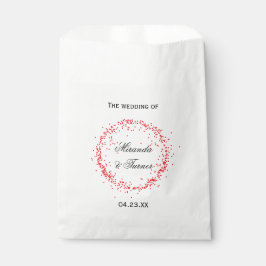 Rode Confetti Huwelijk - Favor Zak Bedankzakje