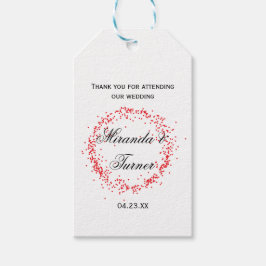 Rode Confetti Trouw Dank Je - Cadeaubijsluiter Cadeaulabel